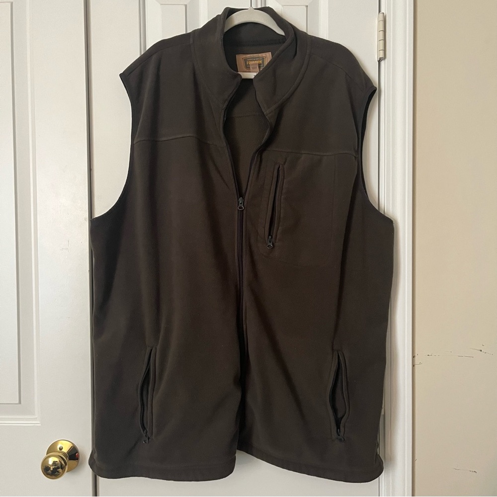 Gray zip up sweater vest